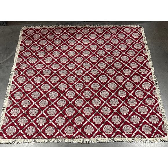Seashell, Red Throw, Table Cloth Coastal, Decor, Beach, Home, Accent, Soft, - Picture 1 of 5